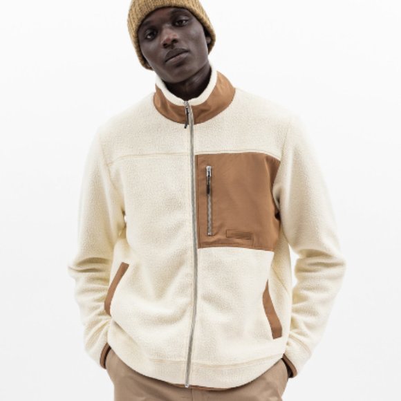 Norse Projects - FREDERIK FLEECE FULL ZIP JACKET Size-M in White - Picture 5 of 5